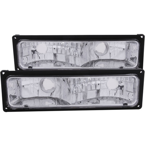 ANZO Euro Parking Lights Black Housing for Chevy GMC C/R/K 1988-1998