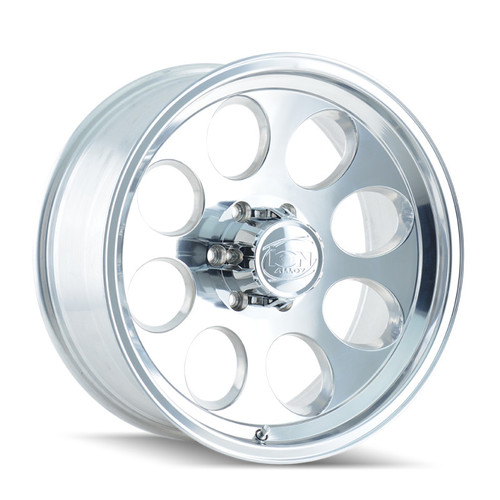 ION 171 18x9 Polished Wheel 8x165.1 Bolt Pattern 0mm Offset 130.8 Hub