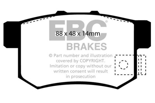 EBC Redstuff Ceramic Brake Pads for Acura CL RL 2001-2003 Low Dust DP3781/2C