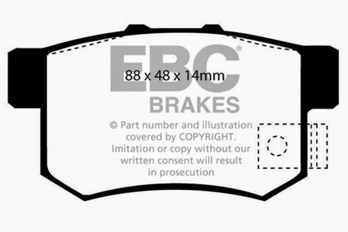 EBC Redstuff Ceramic Brake Pads for Acura CL RL 2001-2003 Low Dust DP3781/2C