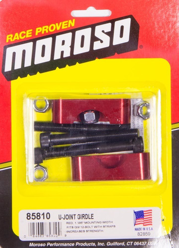 Moroso 85810 U Joint Girdles 1310 for GM 12 Bolt Rear End Red Kit