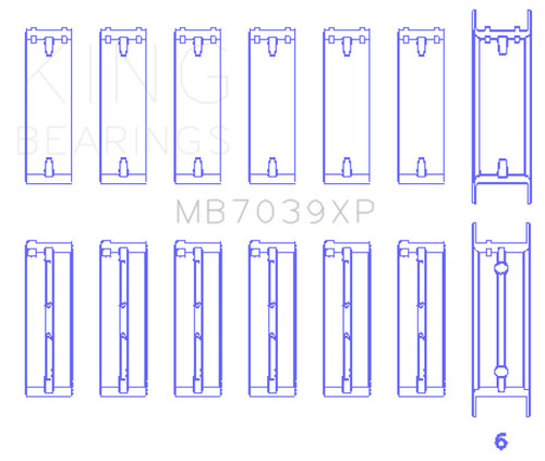 For King BMW M20/M50 2.0L/2.5L/2.7L Performance Main Bearing Set - Size STD