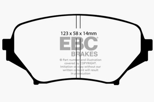 EBC Yellowstuff Front Brake Pads for Mazda MX-5 Miata 2007-2011 DP41774R