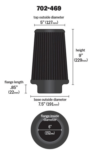 Airaid Universal High-Flow Cone Air Filter High-Performance Engine Intake