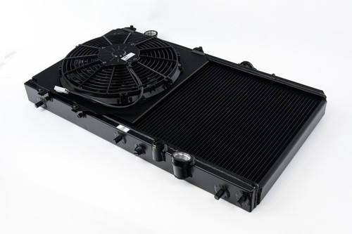 CSF Aluminum Radiator Black For Honda Civic Integra 1992-2000 K-Swap Performance