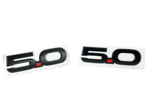 Ford Racing Fender Emblem Plastic Black for 2015-2019 Emblem Mustang 5.0L