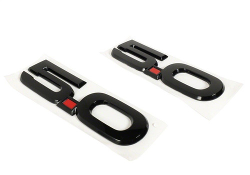 Ford Racing Fender Emblem Plastic Black for 2015-2019 Emblem Mustang 5.0L