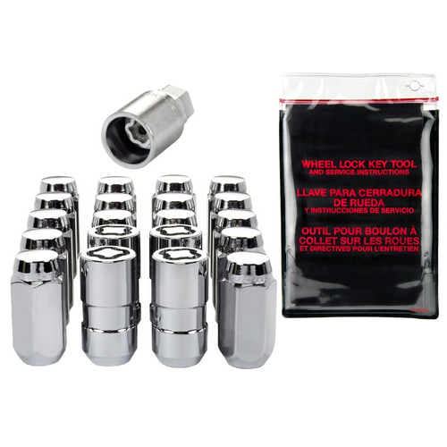 McGard 84525 Chrome Cone Seat Wheel Lock Lug Nut Kit 5 Lug Vehicles