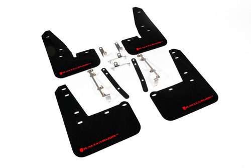 Rally Armor UR Mud Flap Kit Black Red Logo for 2023-2025 Toyota GR Corolla