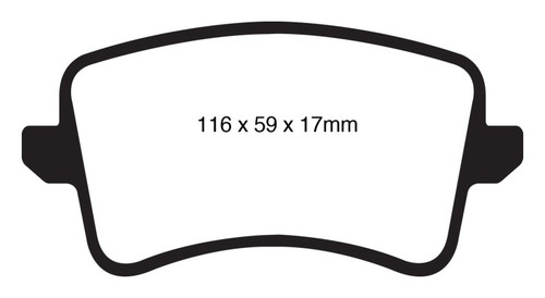 EBC Redstuff Ceramic Low Dust Brake Pads for 2008-2018 Audi A4, Audi A4 Quattro