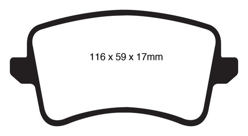 EBC Redstuff Ceramic Low Dust Brake Pads for 2008-2018 Audi A4, Audi A4 Quattro