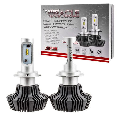 ~(1 Lbs. 10X10X5)~ ORACLE For H7 4000 Lumen LED Headlight Bulbs (Pair)