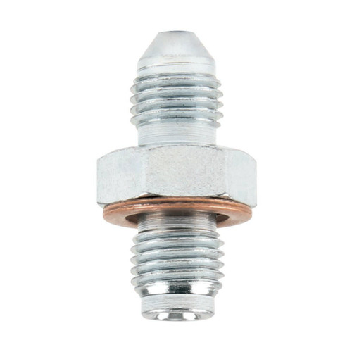 Allstar 3AN to 3/8-24 Adapter Fitting Steel Straight Brake Line Pair