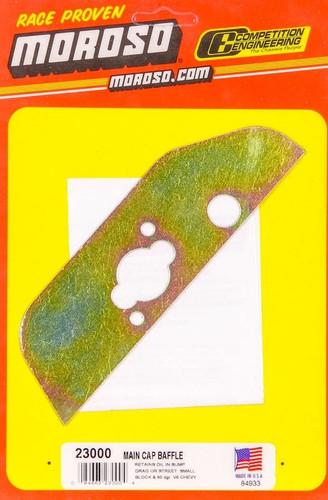 Moroso Oil Pan Baffle Steel Construction for Small Block Chevy and V6 Engines