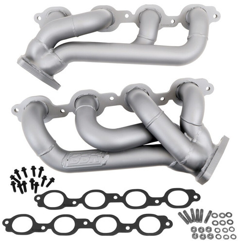 BBK 14-18 GM Truck 5.3/6.2L Shorty Headers 1-3/4" Titanium Ceramic Finish