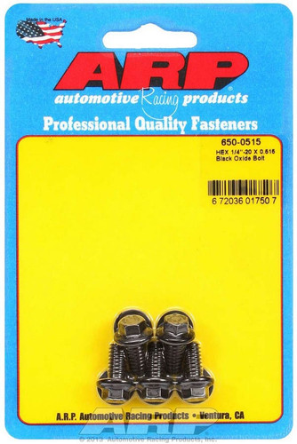 ARP Chromoly Bolt Set  1/4-20 Thread, 0.515 in Length Black Oxide - Set of 5