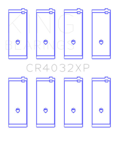 King Engine Bearings CR4032XP Performance Rod Bearing Set Toyota 4AGE 16V 1.6L