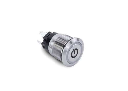 PUSH BUTTON POWER SWITCH BLUE HALO