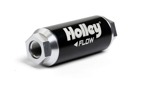 Holley Billet Dominator Inline Fuel Filter 12AN 100 Micron Stainless 162-572
