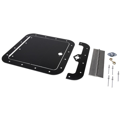 Allstar Performance 8in Square Access Door Kit Hinges Hardware Black