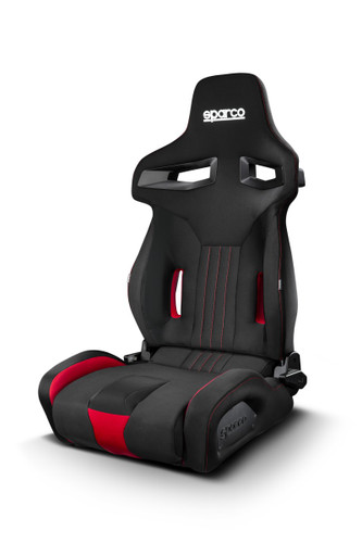 Sparco R333 Racing Seat 2021 Black Red Sport Bucket Seat with Side Bolsters