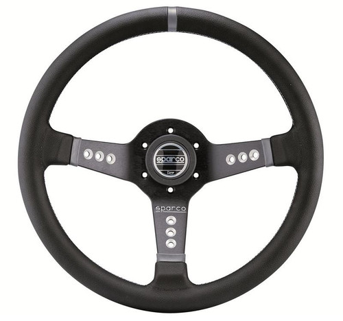 Sparco Piuma L777 Steering Wheel 350mm Black Leather Flat Dish 015L800PL