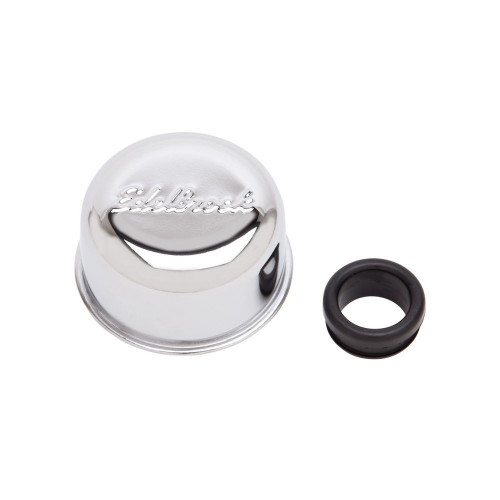 Edelbrock 4405 Signature Series Chrome Valve Cover Breather 1.25in Push-In