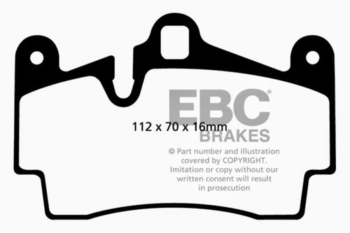 EBC Yellowstuff Rear Brake Pads Volkswagen Touareg 2014