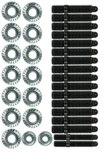 Moroso Oil Pan Stud Kit GM LS Engine Grade 8 Steel Black Oxide