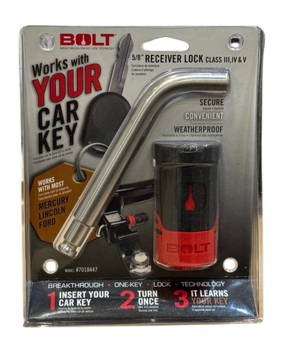 Bolt 7018447 Receiver Lock 5/8 In For Ford Lincoln Mercury Standard Cut Keys