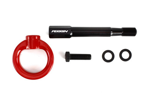 Perrin Performance Rear Tow Hook Kit Subaru WRX STI Hatchback 2008-2014 Red