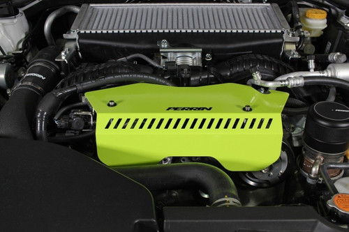Perrin Neon Yellow Pulley Cover 2022-2025 Subaru WRX Tall PSP-ENG-153NY