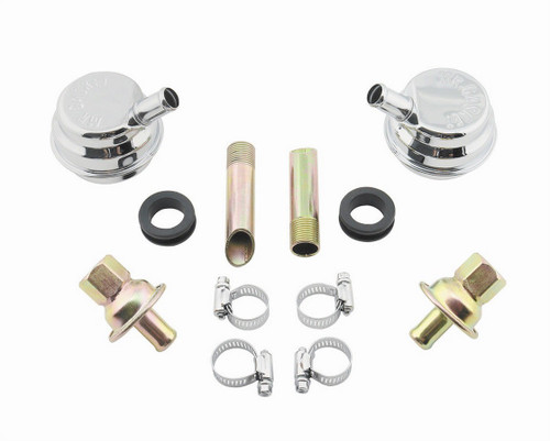 Mr. Gasket Crankcase Evacuation System Kit With Breathers Check Valves