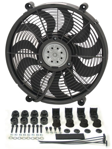 Derale Universal 17in High Output Radiator Fan 2400 CFM 12V Push Pull Cooling