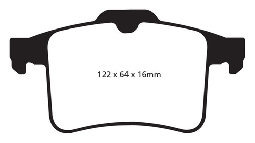 EBC Yellowstuff Rear Brake Pads Jaguar XF XKR 2010-2013 5.0 Supercharged