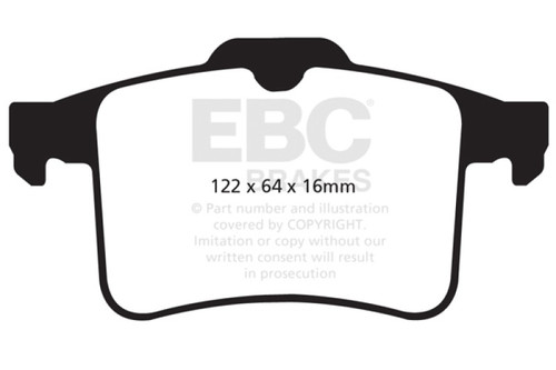 EBC Yellowstuff Rear Brake Pads Jaguar XF XKR 2010-2013 5.0 Supercharged