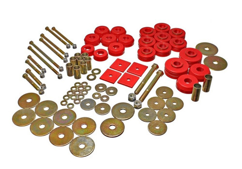 Energy Suspension Hyper-Flex Body Mount Set For Chevy GMC Suburban Red Poly