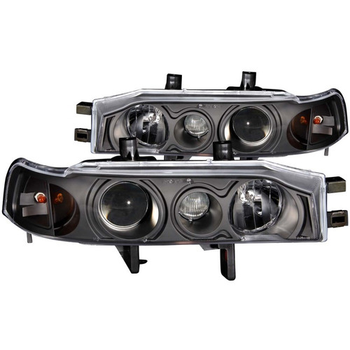 ANZO 1990-1993 Honda Accord Projector Headlights Halo Black Set