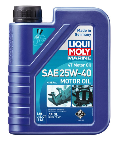 Liqui Moly Marine 4T Motor Oil 1L 25W40 Inboard Outboard Engine Synthetic