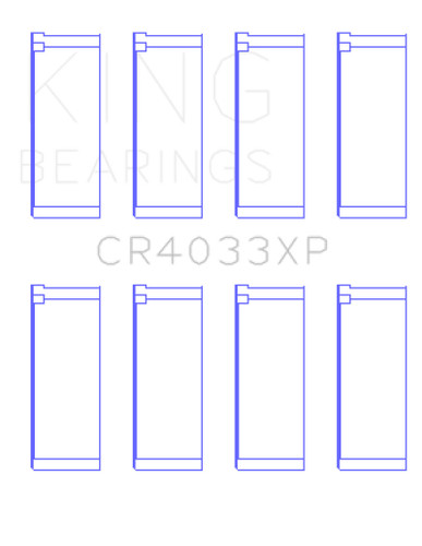 King CR4033XP XP Series Rod Bearings Std For Honda F20C F22C B20 H22 pMax Black