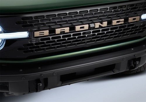 Ford Racing Bronco Grille Lettering Overlay Kit Sinister Bronze Finish