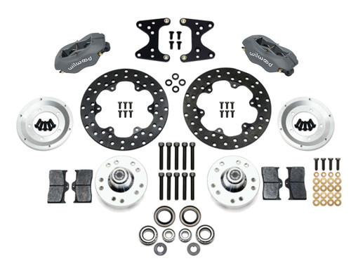 Wilwood 140-1013-BD Front Drag Brake Kit Mustang II Pinto 4-Piston 5-Lug