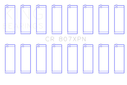 King Rod Bearing Set pMax Black for Chevy LS1 LS6 LS3 GM V8 Engines Performance
