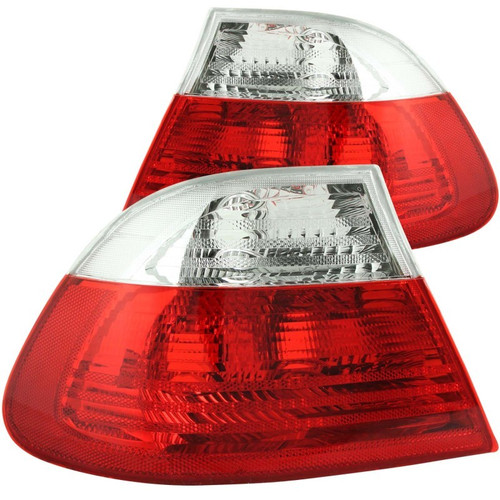 ANZO Tail Light Assembly BMW 3 Series E46 2000-2006 Red/Clear Pair