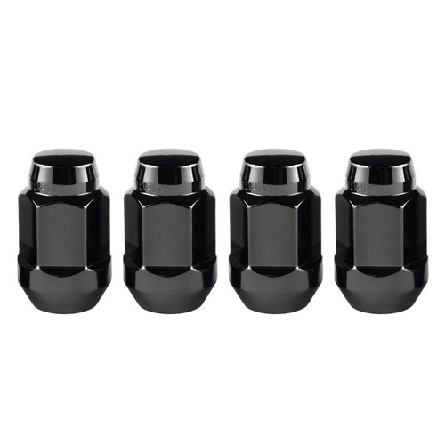 McGard 64074 Black Bulge Cone Seat Lug Nuts Set 4 M14x1.5 For Dodge Ram