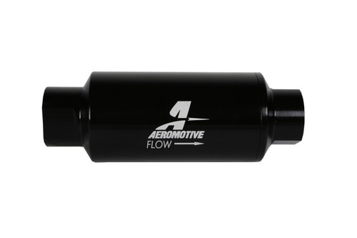 Aeromotive 10 Micron In-Line Fuel Filter ORB-10 AN10 Microglass Black 12350
