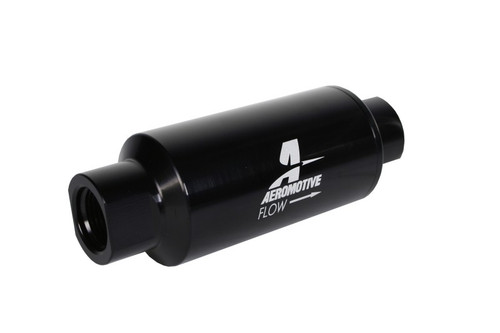 Aeromotive 10 Micron In-Line Fuel Filter ORB-10 AN10 Microglass Black 12350