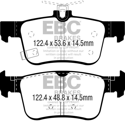EBC Redstuff Rear Ceramic Brake Pads for Honda Civic Type-R 2016-2017