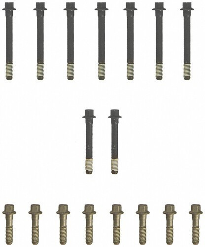 Fel-Pro Small For Block Chevy Cylinder Head Bolt Kit Hex Head Steel Natural