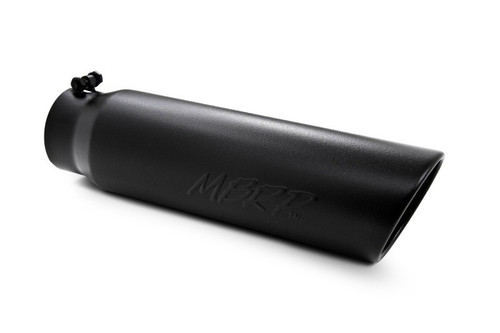 MBRP 5" Black Angled Rolled Exhaust Tip 4" Inlet 18" Length Universal Bolt-On